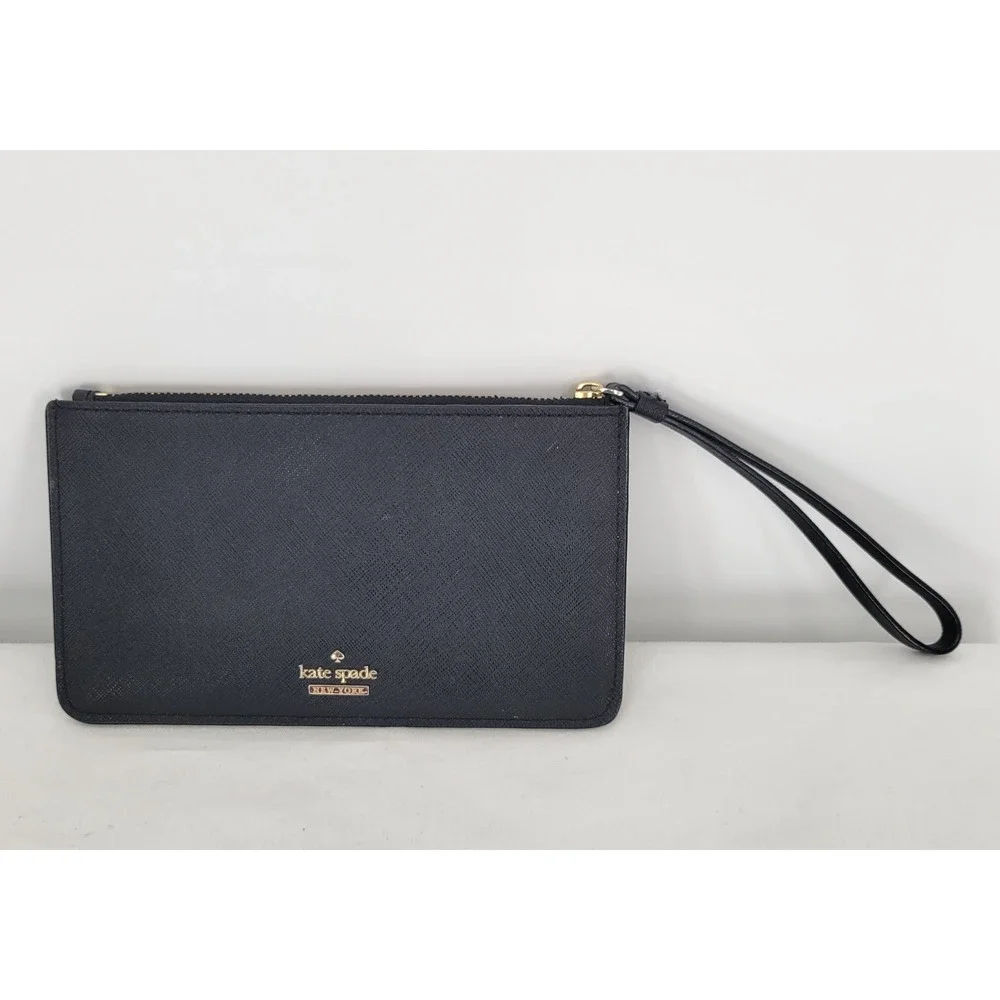 Kate Spade Black Saffiano Leather Wristlet‎ Wallet ~ 2016
